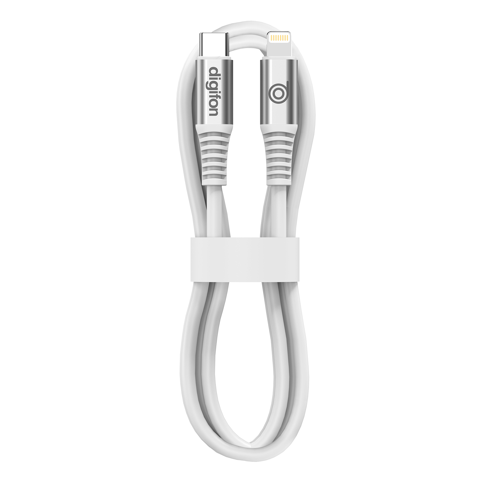 digifon Cheetah Type C to Lightning Cable with PD Charging Support (2M) - White