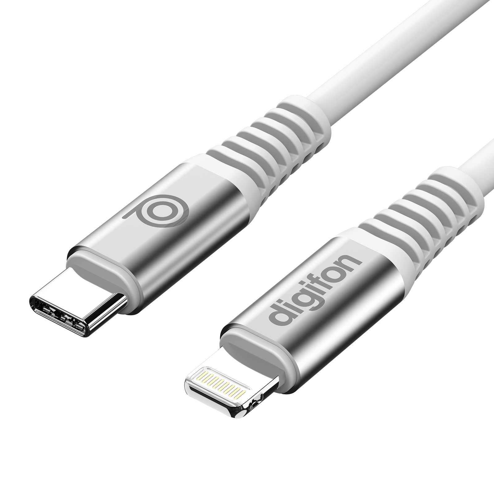 digifon Cheetah Type C to Lightning Cable with PD Charging Support (2M) - White