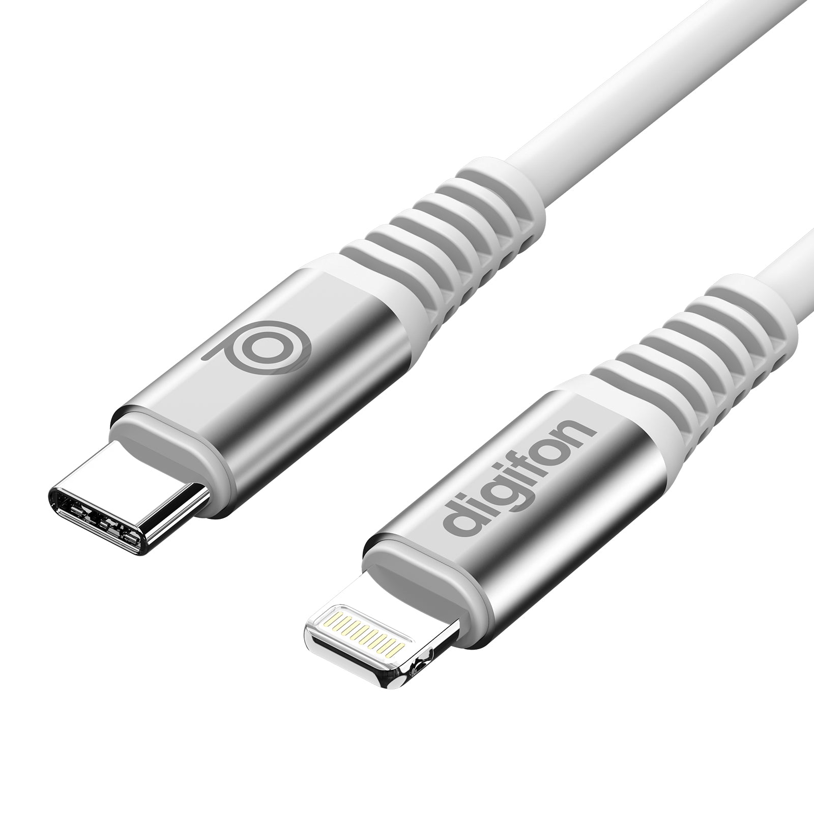 digifon Cheetah Type C to Lightning Cable with PD Charging Support (2M) - White