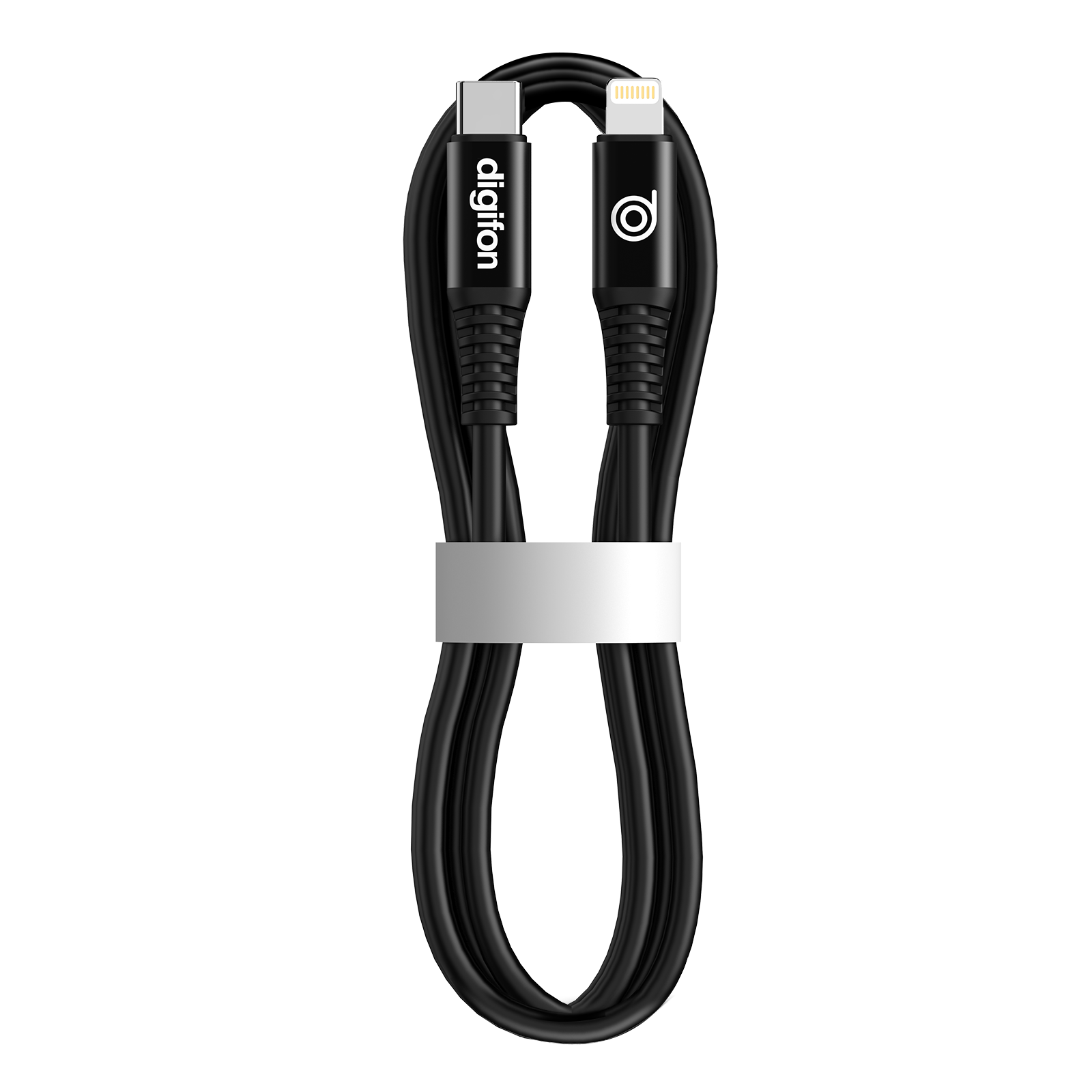 digifon Cheetah Type C to Lightning Cable with PD Charging Support (2M) - Black