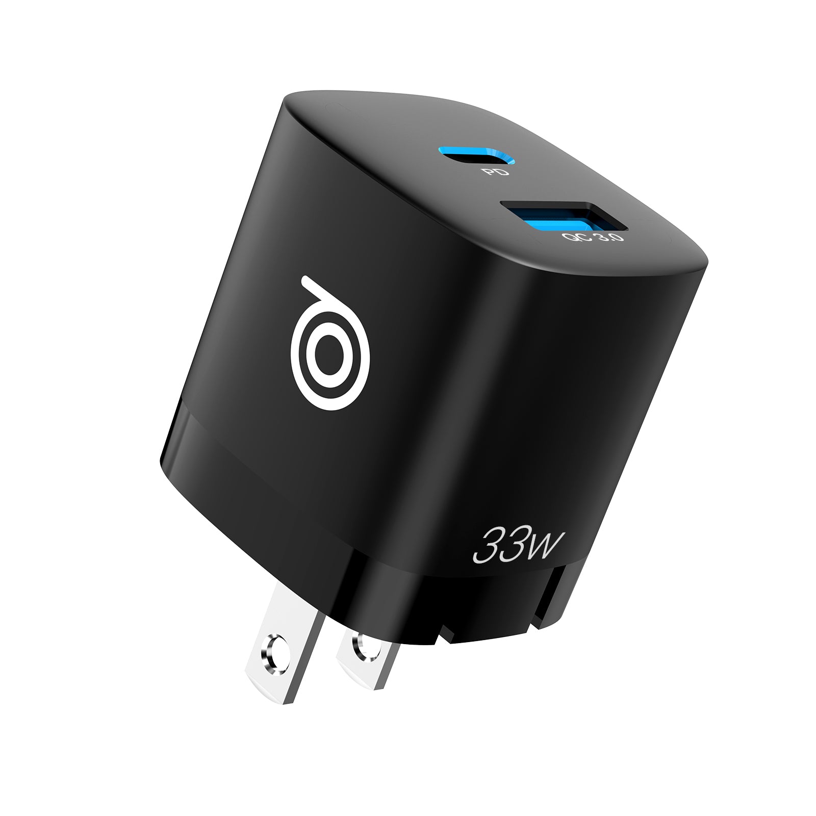 digifon Cheetah3 Super Fast 33W Charger Head USB-C & USB-A Wall Charger- Black