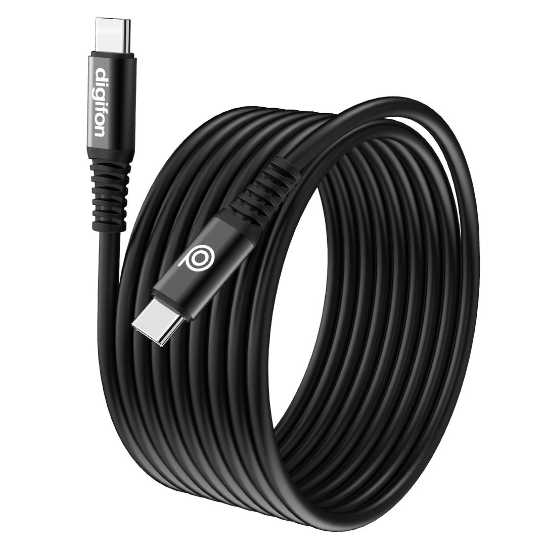 digifon Cheetah Type C to Type C USB Cable with 60W Charging Support (2M) - Black