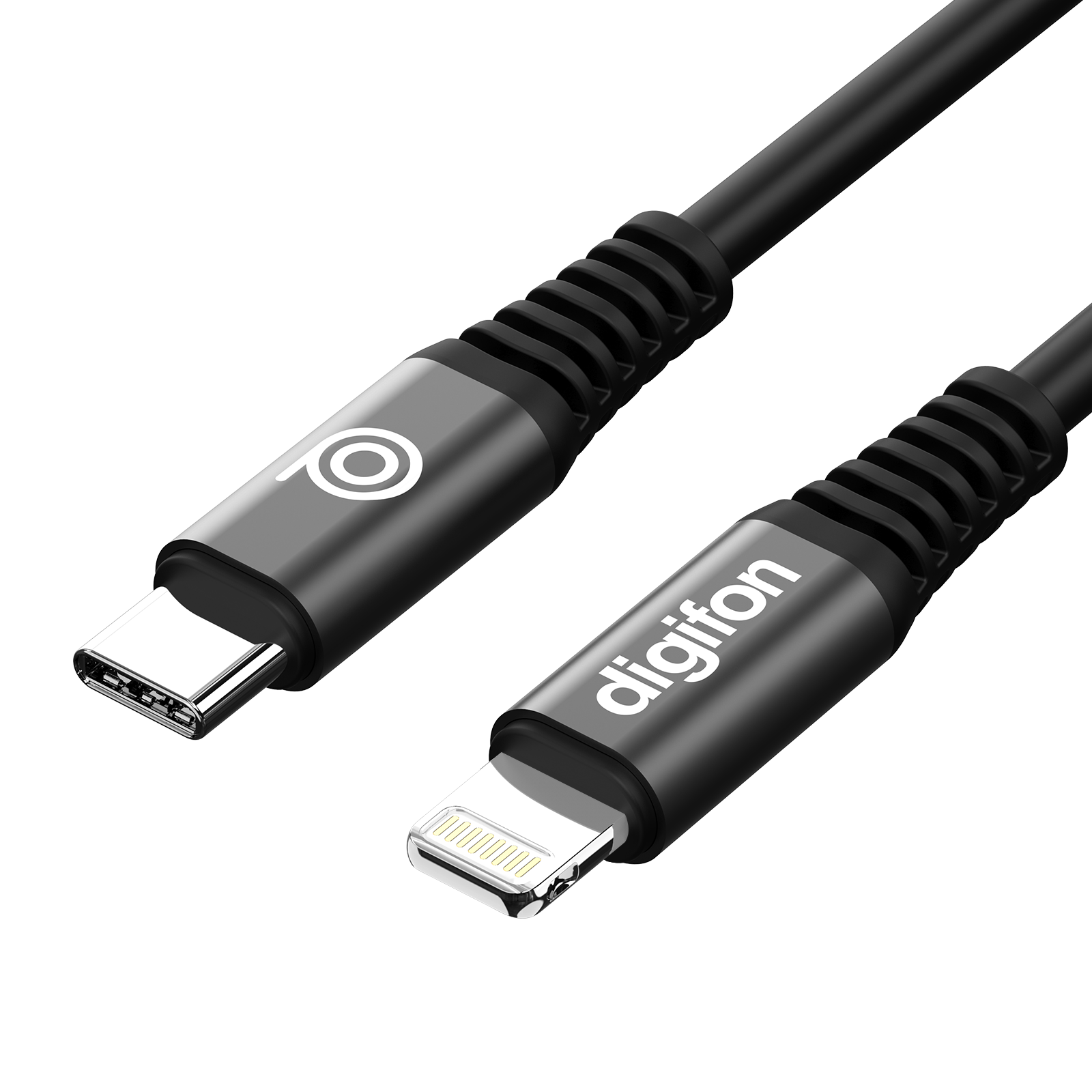digifon Cheetah Type C to Lightning Cable with PD Charging Support (2M) - Black