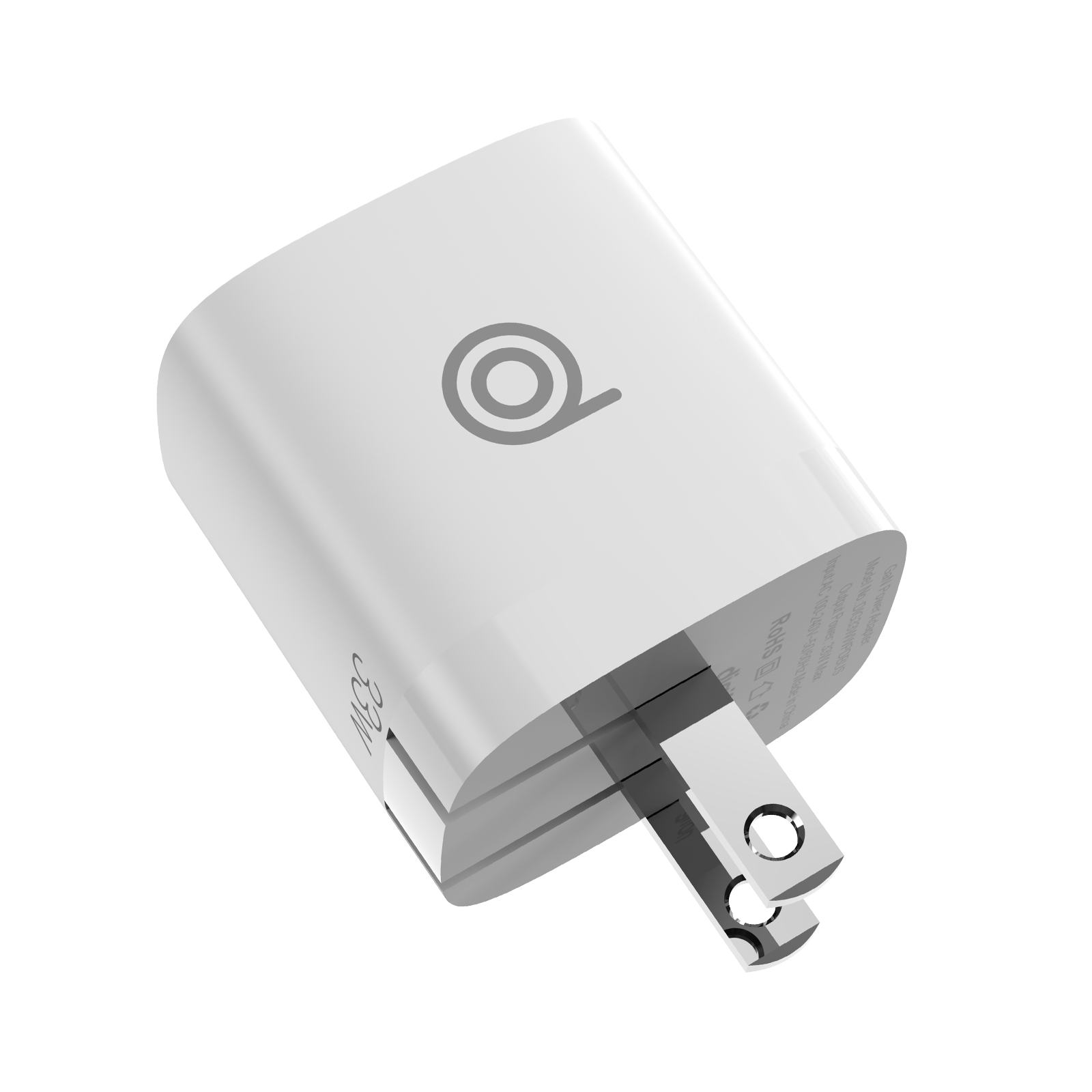 digifon Cheetah3 Superfast 33W Charger with Single USB-C & USB-A Ports-White