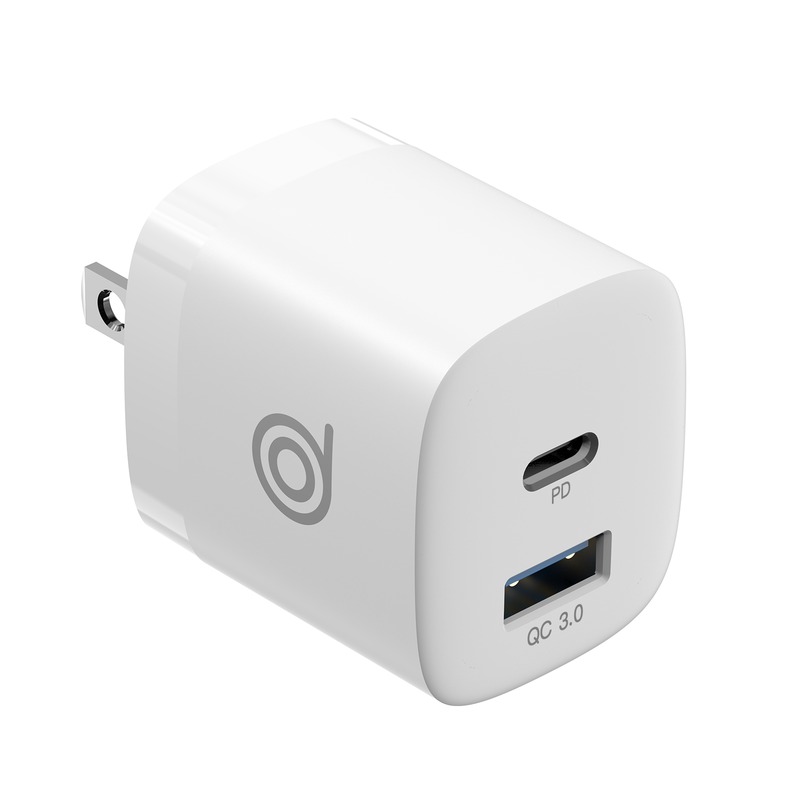 digifon Cheetah3 Superfast 33W Charger with Single USB-C & USB-A Ports-White