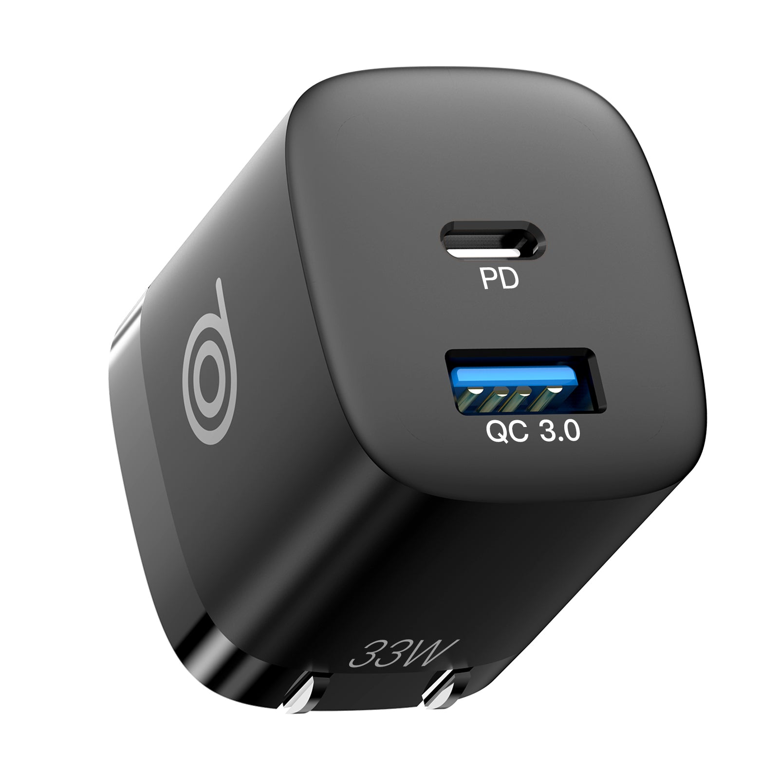 digifon Cheetah3 Super Fast 33W Charger Head USB-C & USB-A Wall Charger- Black