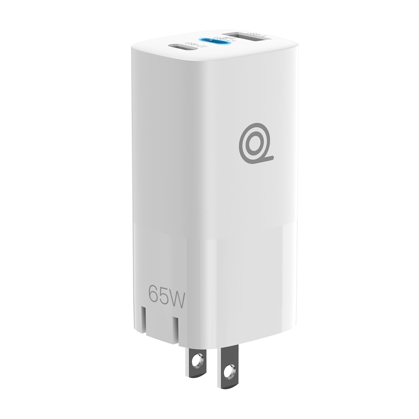 digifon Cheetah4 Superfast 65W Charger with Dual USB-C & Single USB-A Port- White